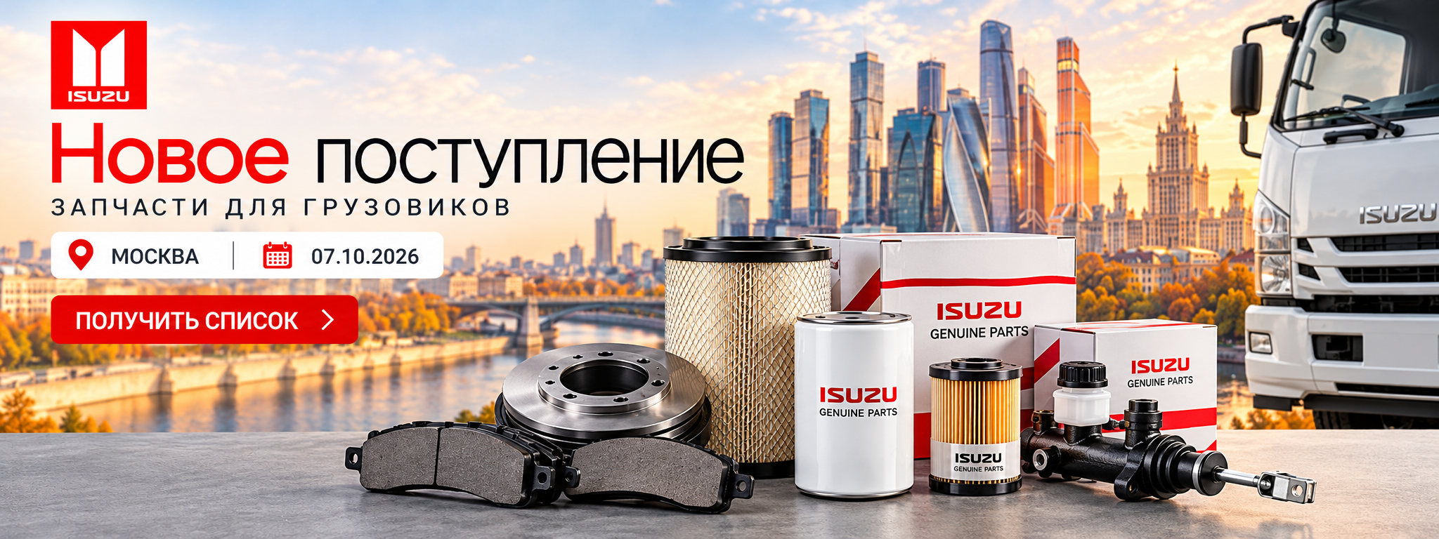 Новое поступление ISUZU от 07.10.2026